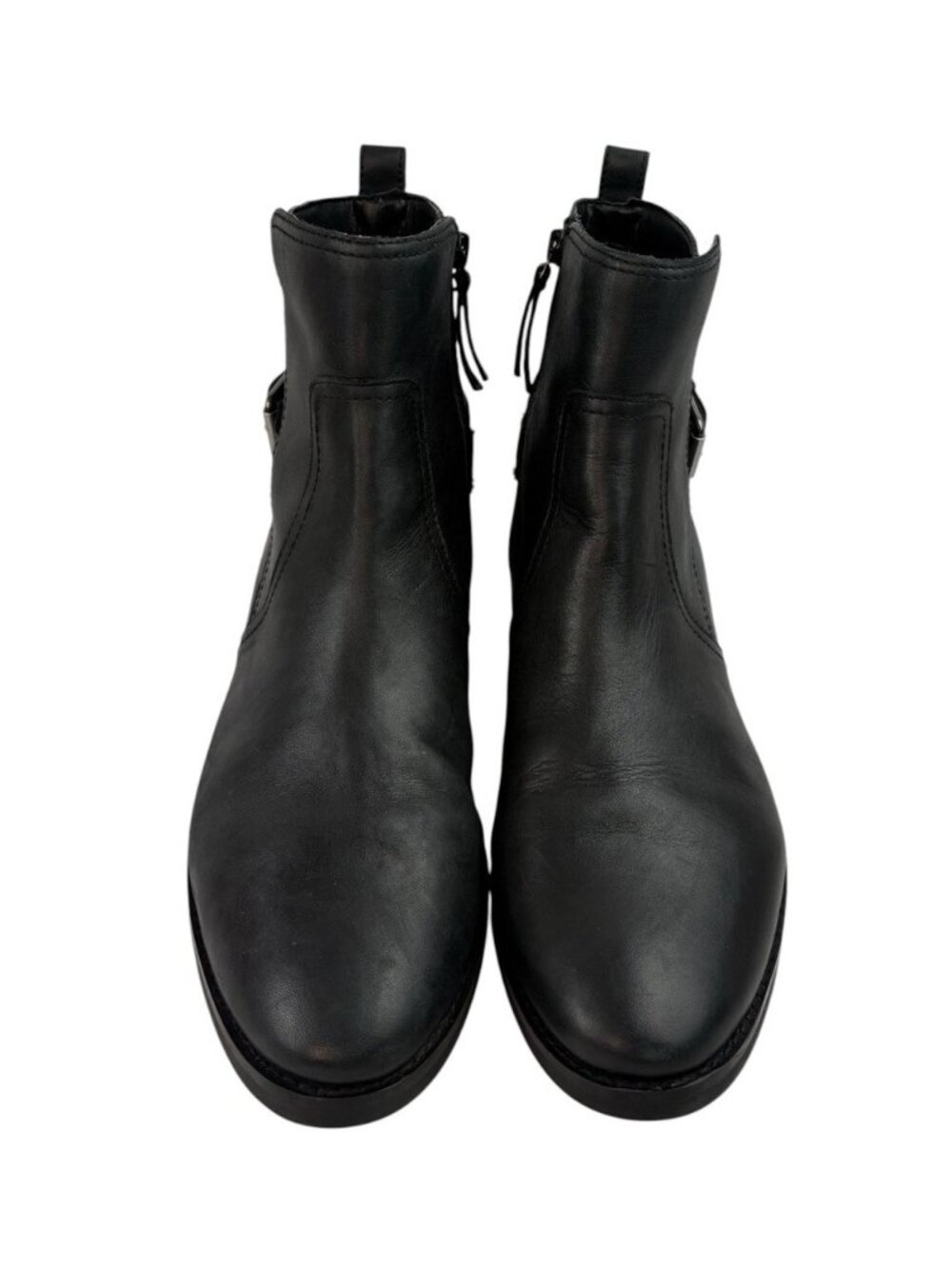 *27 Edit Naturalizer Karleen Bootie Womens 11M Black Leather Moto Side Zip Ankle - Picture 4 of 14